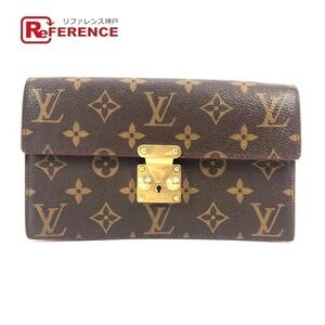 Louis Vuitton Monogram Lock Belt Bag Long Wallet Chain Clutch Brown